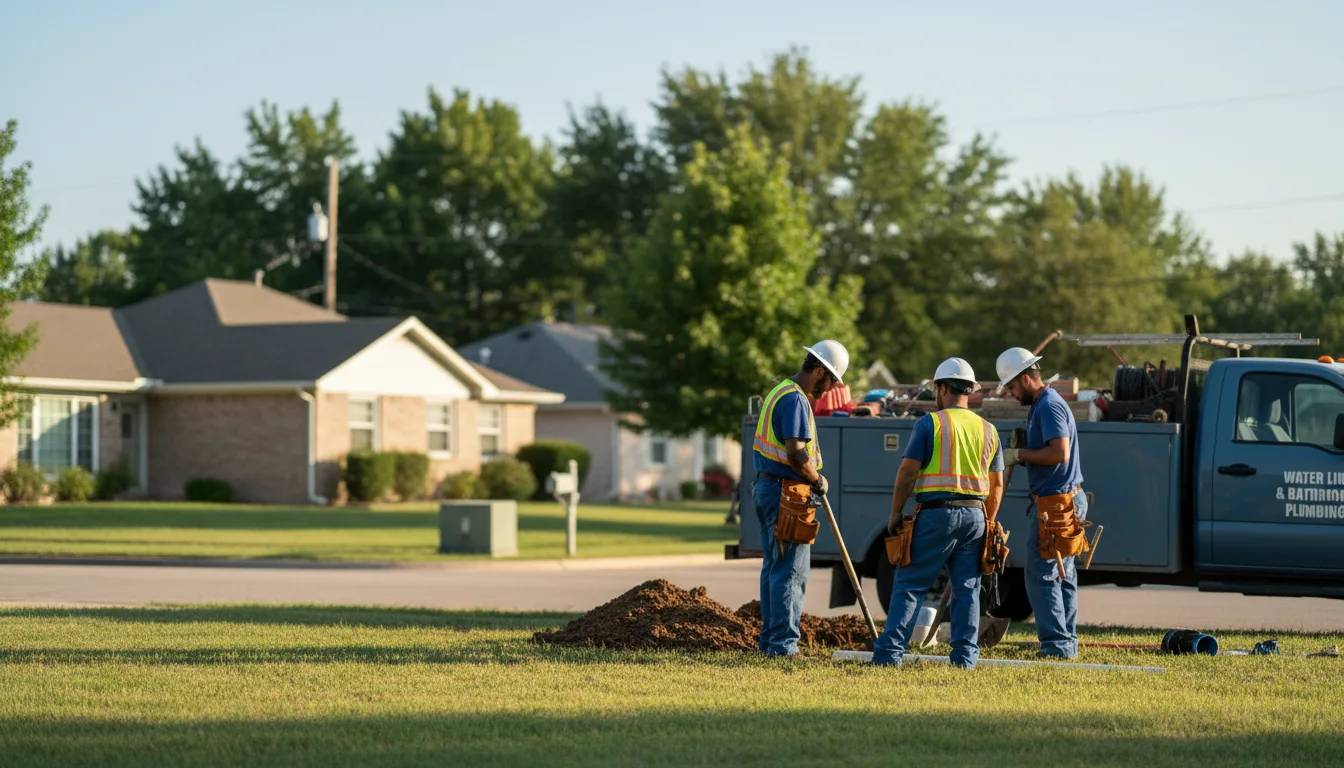 Residential water line and bathroom plumbing service in Clothier, WV